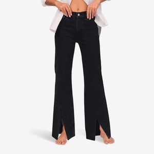 A&F High-Rise 90s Relaxed Jeans with Split Front